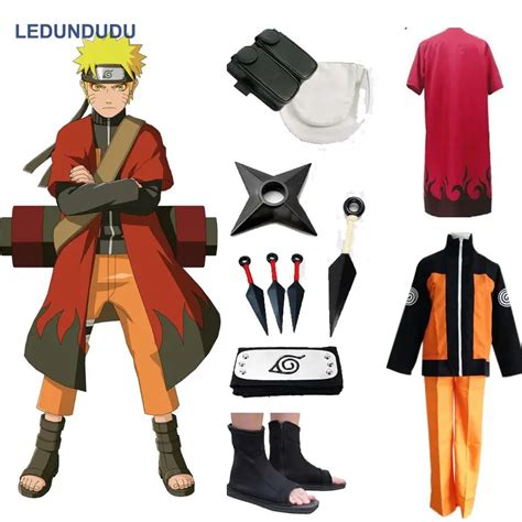 Anime Naruto Cosplay Disfraces Shippuden Uzumaki Naruto 2 ° Conjunto De