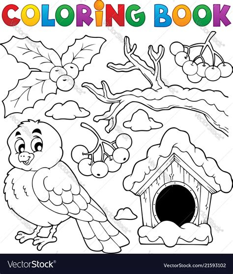 Winter Birds Of The North Coloring Page