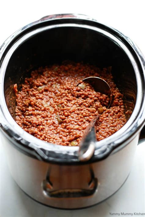 Vegan Lentil Sloppy Joes Recipe Slow Cooker Lentils