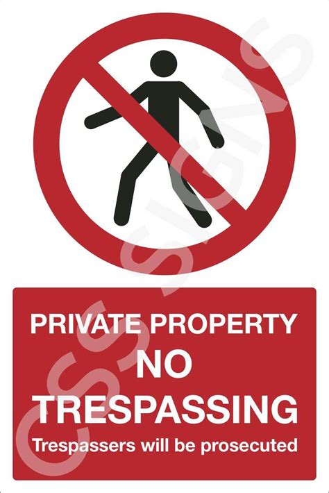 No Trespassing Sign Sign Shop Ireland Css Signs