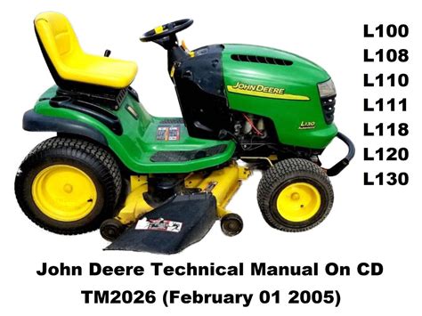 John Deere L100 L108 L110 L111 L118 L120 L130 Technical Manual Tm2026