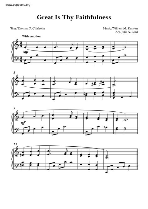 Thank you to all my subscribers for. Hymn-Great Is Thy Faithfulness Sheet Music pdf, - Free ...