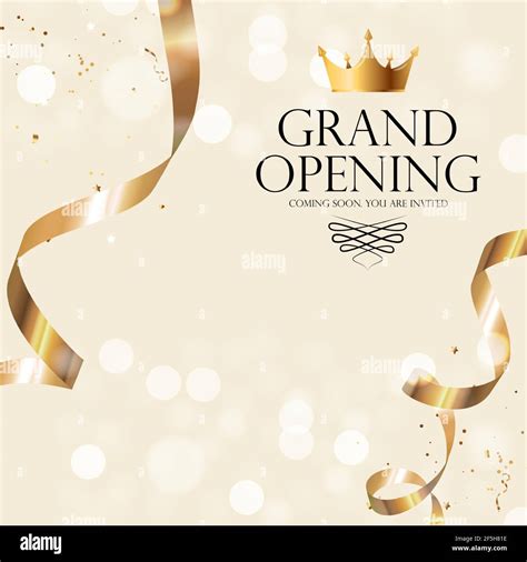 Grand Opening Luxury Invitation Banner Background Vector Illustration