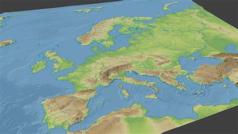 3d Europe Map Cgtrader