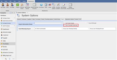 How To Show Cancelled Watermark In Transactions Qne Software Sdn Bhd