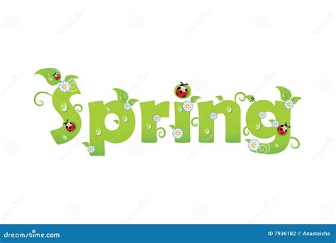 Spring Letters Stock Illustration Illustration Of Letter 7936182