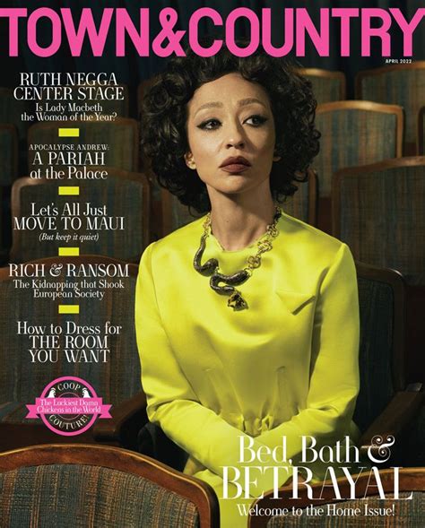 Macbeth Star Ruth Negga For Town And Country S April Issue Tom