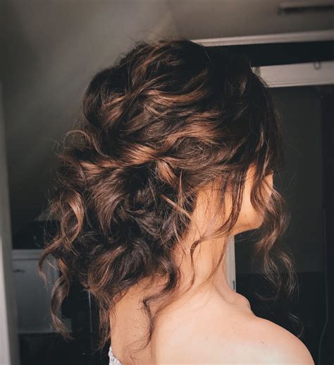 Natrually Curly Updo Curly Hair Textured Updo Bridal