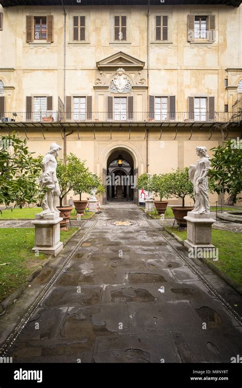Florence Italy Rear Garden Of Palazzo Medici Riccardi Designed By