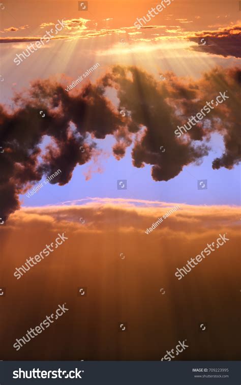 Sunset Sunrise Clouds Light Rays Other Stock Photo 709223995 Shutterstock