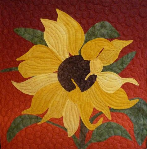 Sunflower Quilt Pattern Sunflower Quilts Quilt Patterns Applique Quilts
