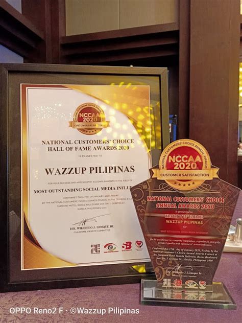 Wazzup Pilipinas Awarded As Most Outstanding Social Media Influencer At Nccaa 2020 ~ Wazzup