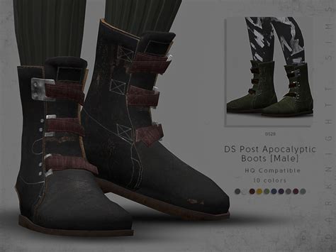 The Sims Resource Ds Post Apocalyptic Boots Male