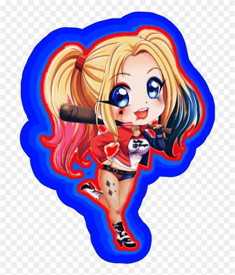 download harley sticker harley quinn anime cute clipart png download pikpng