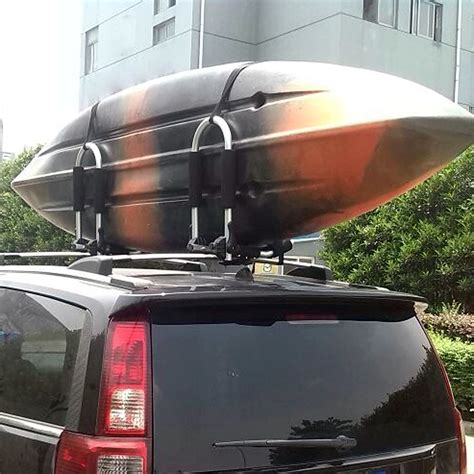 Aluminum Kayak Roof Rack J Style Folding Canoe Kayak Carrier For Suv