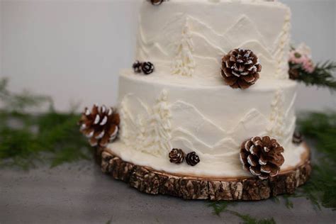 Rustic Winter Wedding Cake