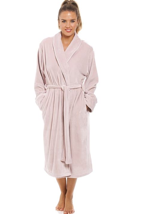 Luxurious Heavy Weight Soft Taupe Velour Dressing Gown