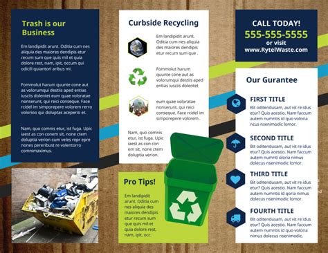 Waste Disposal Brochure Template Mycreativeshop