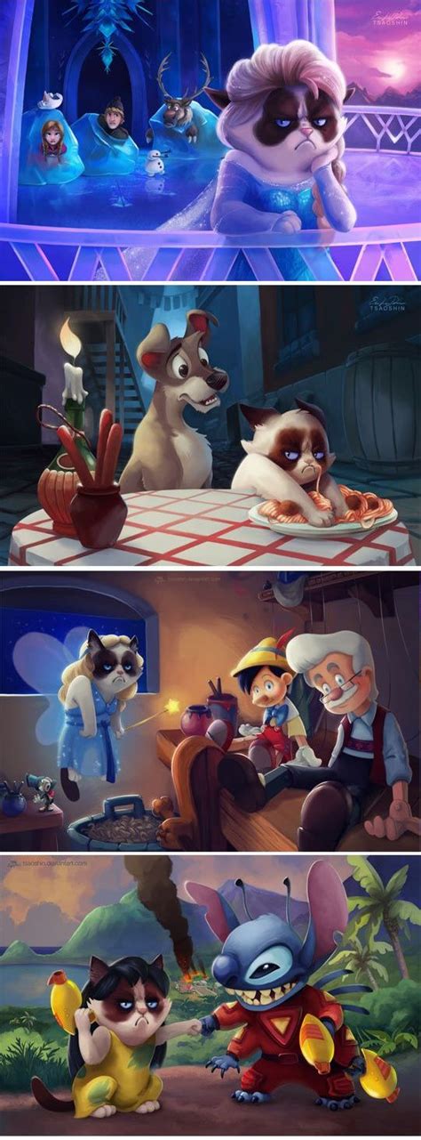 If Grumpy Cat Starred In Disney Movies Part 2 Funny