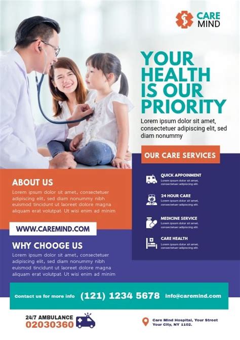Healthcare Flyer Template In 2020 Medical Business Flyer Health Care