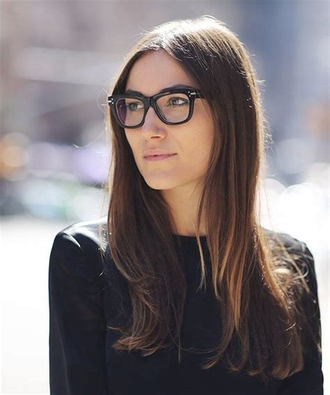 Soft Long Hair And Blackest Black Glasses Contrast Against Each Other