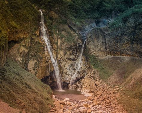 Waterfall Near Banos Ecuador Ecuador Waterfall Natural Landmarks