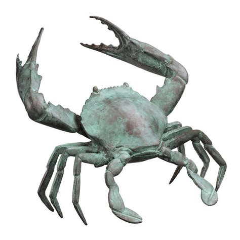 Medium Bronze Crab Sculpture Su1115 Design Toscano