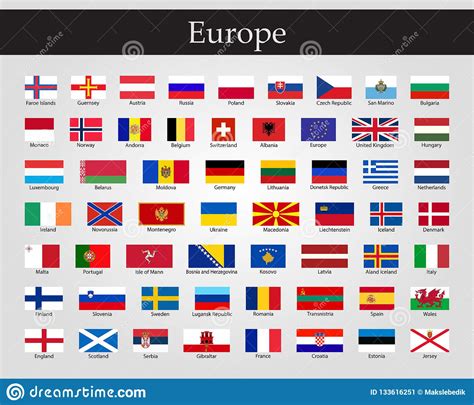 Hier können sie alle druckvorlagen als pdf herunterladen. Flaggen Von Europa - Volle Vektor-Sammlung Vektor ENV 10 ...