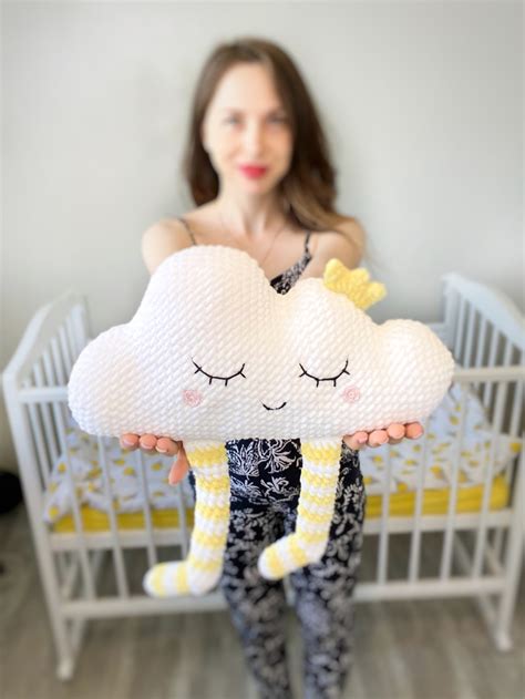 Crochet Pillow Cloud Amigurumi Pattern Cloud Crochet Etsy