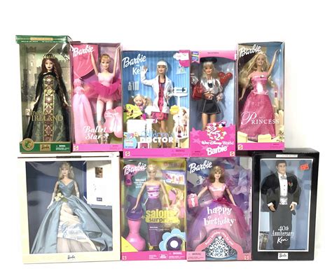 sold price 9 mattel collectors barbie dolls november 5 0120 12 00 pm mst