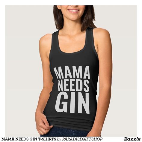 Mama Needs Gin T Shirts Tops Tank Tops Gym Clothes Women