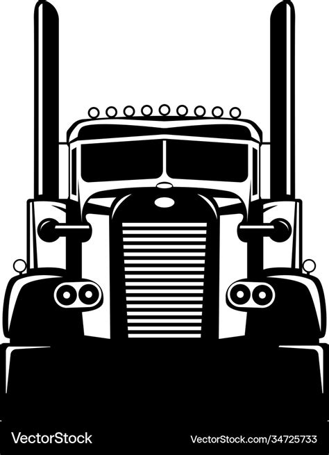 Semi Usa Truck Royalty Free Vector Image Vectorstock