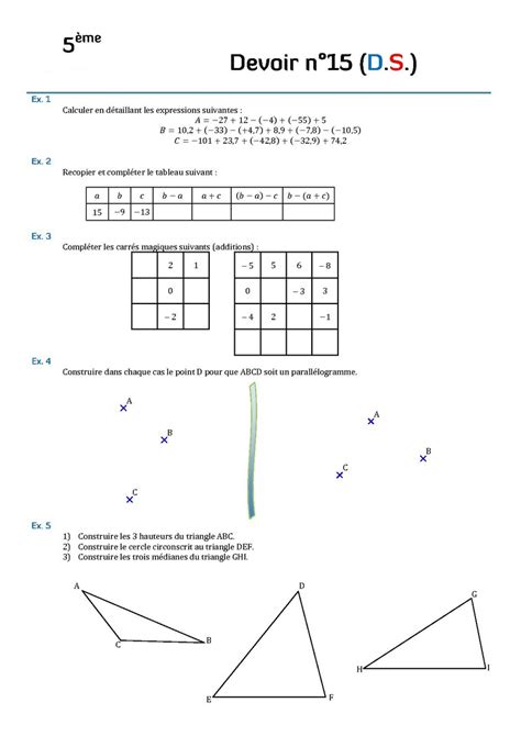 Test De Math 5ème Quiz De Maths 5ème Gratuit Aep22