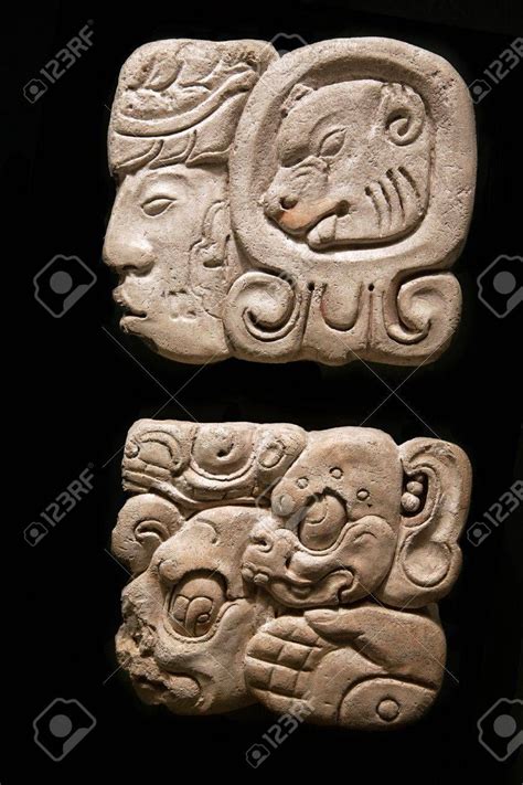 Ancient Mayan Hieroglyphs Stock Photo Picture And Royalty Free Image