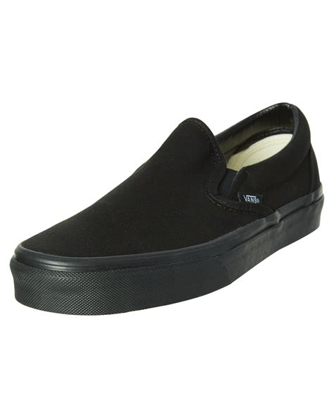 Vans Mens Classic Slip On Shoe Black Black Surfstitch