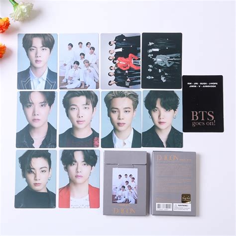 9pcs 10pcs Box 2021 New Kpop Bts Album Dicon Photo Card Jung Kook Jin V Postcard Lomo Card