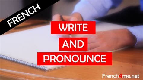 French For Beginners Write And Pronounce Part 1 Youtube