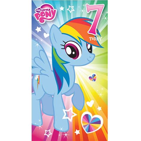 My Little Pony 7 Today 7th Birthday Card Mp014 Character Brands