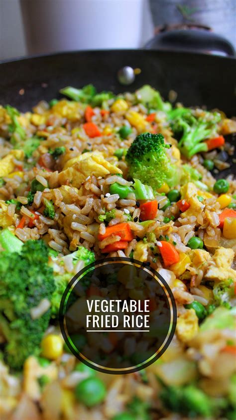 Vegetable Fried Rice Vegetarian Dishes Healthy Tasty Vegetarian