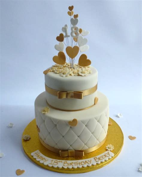 Each tier of the cakes i make usually have three layers of cake in it. 2 tier Quilted Elegance | Karen's Cakes