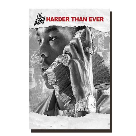 C Art Harder Than Ever Lil Baby Music Album Cover Silk Poster Decoration X X X