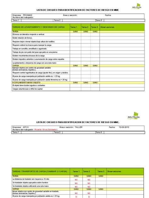 Lista De Chequeo Mmc 003