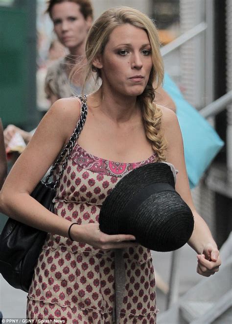 Blake Lively Accentuates Her Long Slender Figure In A Paisley Maxi