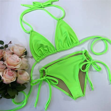 Lime Green Bikini Slishbychiesakuranejp