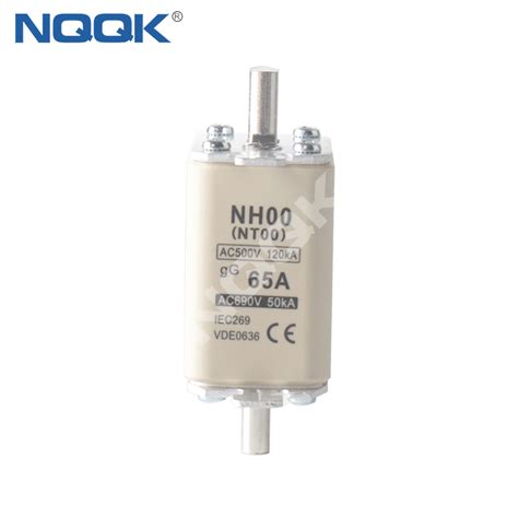 Nt00 Nh00 2a 80a 65 160a 660v 690v Hrc Low Voltage Fuse Link Yueqing