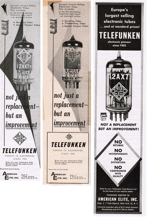 Telefunken Products Tour Vintage Tube Services