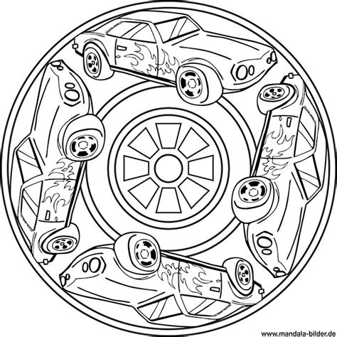 Auto Mandala Ausmalbild Für Jungs Ab 8 Jahre