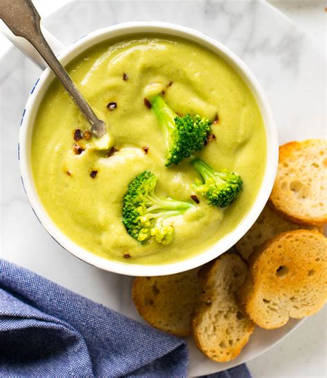Creamy Broccoli Cauliflower Soup Low Carb Low Calorie Vegan Soup