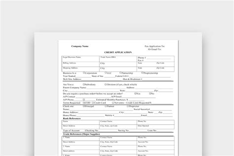 18 Free Credit Application Form Templates And Examples Word Pdf