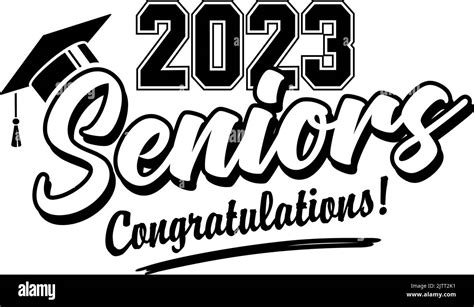 Class Of 2023 Lettering For Greeting Invitation Card Text For Design